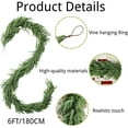 thumbnail image 3 of 6 FT Christmas Norfolk Pine Garlands,Real Touch Artificial Christmas Garland,Thick and Lush,Soft Bendable,Green Garland for Table Wall Fireplace Indoor Outdoor Christmas Decorations (Green-A, 6FT), 3 of 6