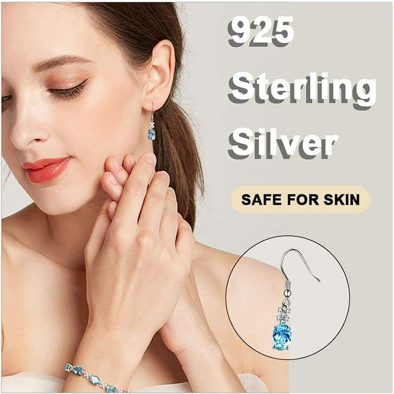 925 Sterling Earring Hooks Hypoallergenic 48PCS Silver+Gold+Rose Gold  Jewelry Making Supplies Findings Ear Wires Fish Hook Nickel-Free Kit with  48PCS