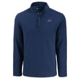 thumbnail image 2 of Men's Cutter & Buck Navy Buffalo Bills Hunts Point Eco Textured Fleece Recycled Half-Snap Sweatshirt, 2 of 3