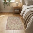 thumbnail image 3 of ODIKA Pink Vintage Dusty Motif Interlocking Petal Arrangement for Bedroom, Nursery, RV, Pet Friendly & Kids Safe Bedside, 3 of 7