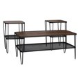 thumbnail image 4 of Walker Edison 3-Piece Engineered Wood Hairpin Leg Accent Table Set - Dark Walnut, 4 of 6