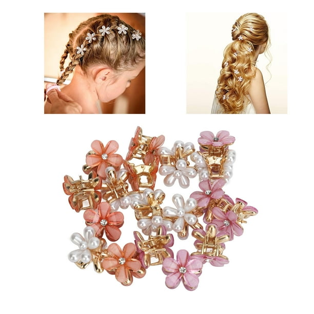Pinzas Para El Cabello Con Forma De Flor, Pinzas Para El Cabello Con Forma De Flor, Compactas Y Ligeras, Para Fijación Del Cabello, 18 Piezas Para Acampar Para Uso Diario