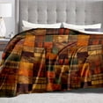 thumbnail image 2 of Living Hall Modern Patchwork Plaid Flannel Blanket - All-Season Soft Polyester Vibrant Mixed Colors, Cozy Bedspread & Sofa Throw, Christmas Home Decor Gift, Comfortable Nap Blank, 2 of 9