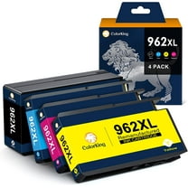 Colorking 962XL Ink Replacement for HP Ink Cartridges 962 XL 4 Pack for OfficeJet Pro 9015 9025 9010 9018 9020 9012 Printer (Black Cyan Magenta Yellow)