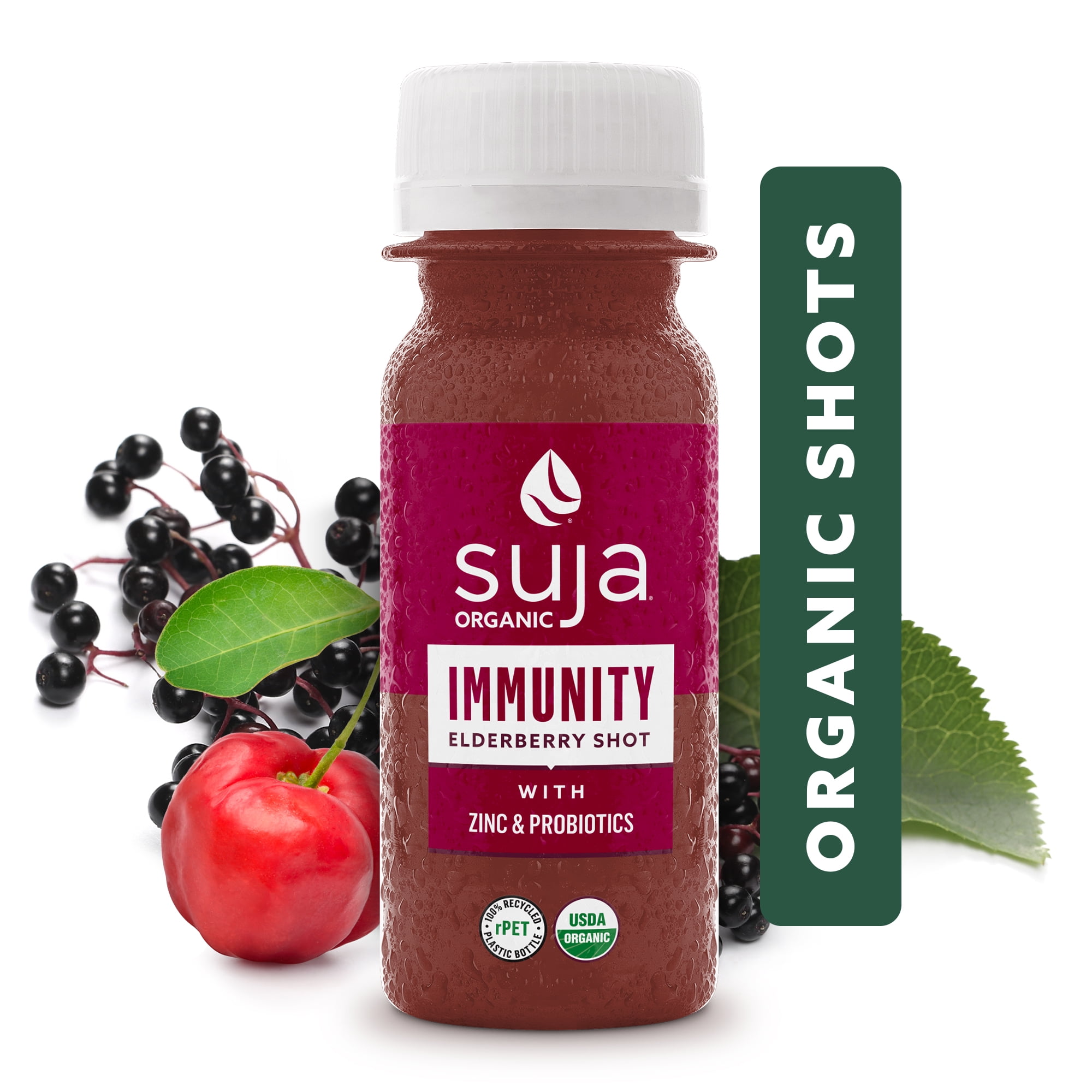 Suja Immunity Elderberry Shot with Zinc and Probiotic, Organic Juice