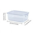 thumbnail image 3 of Plastic Stackable Kitchen Storage Organizer Bin Containers with Front Pull Drawer for Cabinet, Pantry, Fridge, Freezer, Shelf, Refrigerator Organization, 3 of 8