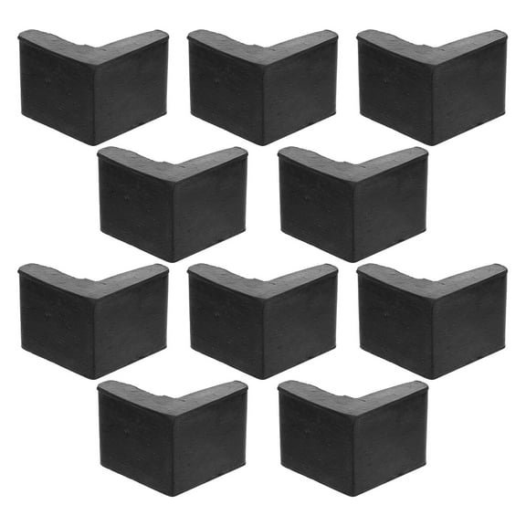 Furniture Leg Floor Protectors Triangle Iron Mat Furniture Leg Caps 3x3cm Black