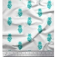thumbnail image 1 of Soimoi Rayon Fabric Leaves & Floral Block Print Fabric by The Yard 42 Inch Wide, 1 of 3