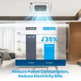 thumbnail image 4 of Senville 12000 BTU Ceiling Cassette Air Conditioner Heat Pump, AURA Series, Energy Star, 4 of 9