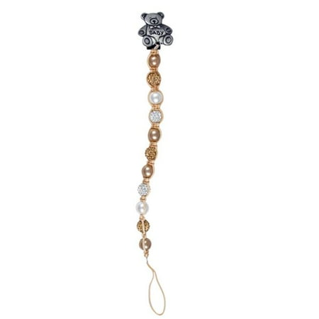Dlux Jewels Baby Peach Pacifier Clip
