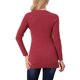thumbnail image 3 of SUÉTER LARGO DE MANGA LARGA PARA MUJER INSPIRE CHIC, TUNICA, AJUSTE SUELTO, CAMISA DE PUNTO CASUAL CON BOLSILLOS, L ROJO OSCURO, 3 of 6