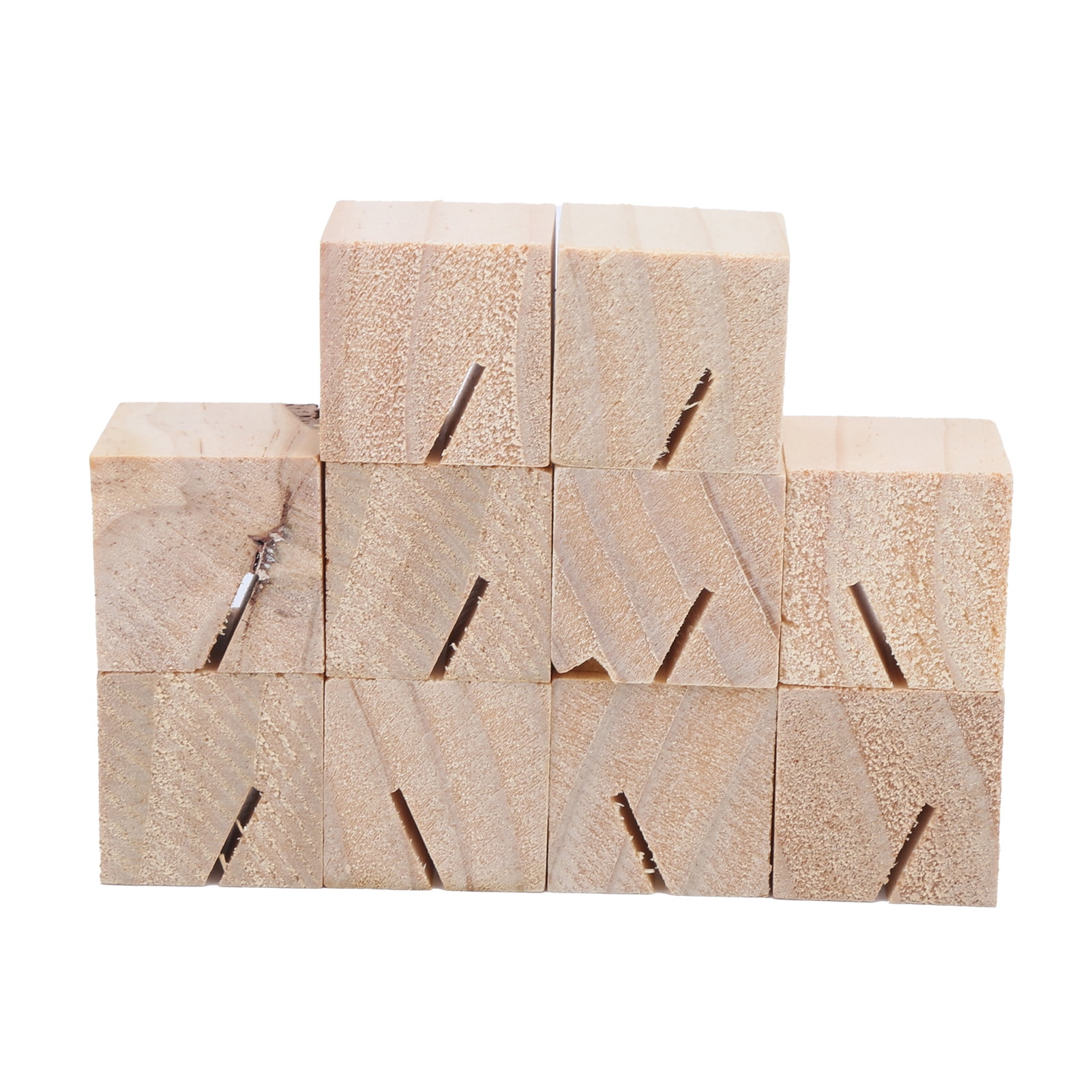 12 Porte-cartes En Bois Naturel - Support Photo/menu 80x25mm - Idéal Mariage, Restaurant, Décoration