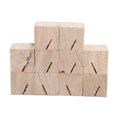 thumbnail image 4 of 10 tarjetas de lugar de madera pulidas a mano Superficie lisa Soporte rústico original para tarjetas de lugar para fiestas Cuadrado, 4 of 10