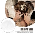thumbnail image 2 of Weiweiguan 1Pc Bridal Design Decor Flower Veil Wedding Dress Accessory Hair Decor for Bride, 2 of 7
