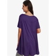thumbnail image 5 of Women's Plus Size Short Sleeve V-Neck T-Shirt - Casual Summer Tops, Comfortable Breathable Tee Shirt, 5 of 6