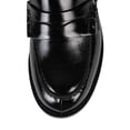 thumbnail image 4 of Jeffrey Campbell Colleague Black Leather Round Toe Slip On Fashion Flats Loafers (Black, 8), 4 of 4