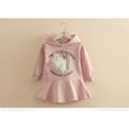 thumbnail image 1 of AAMILIFE Vêtements pour Enfants de 2 à 8 et 10 Ans, Robe Décontractée à Capuche, long design de Dessin Animé pour Filles, Printemps, 1 of 8