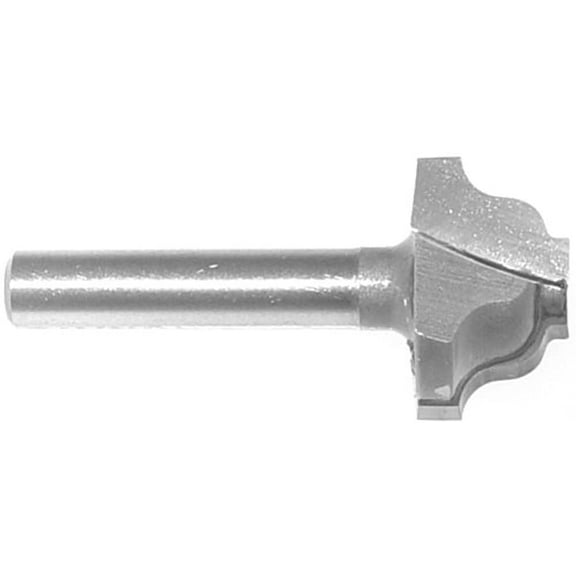 Magnate 1621 Plunge Roman Ogee Router Bit — 13/16" Cutting Diameter; 9/32" Small Diameter; 1/2" Cutting Height; 1/4" Shank Diameter; 1/8" Radius; 1-1/4" Shank Length