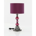 thumbnail image 4 of Urban Designs Loft Chic Metal & Glass Table Lamps (Set of 2) Purple Red, 4 of 7