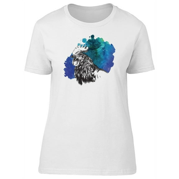 Rooster Watercolor Sketch Tee Women's -Image by Shutterstock