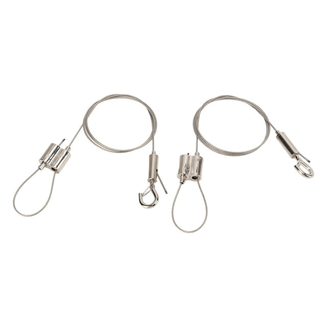 Kit de Fil Suspendu pour Miroir, 100cm de Long Anti-Chute avec Crochet pour Rideaux de Lit
