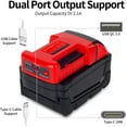thumbnail image 2 of Battery Adapter Compatible with Mliwaukee 18v Battery Adaptor with USB Charger & Type-C PD Power Source Charger for MIL 18V MAX Lithium Battery（Adapter Only） (MIL), 2 of 7