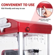 Enyopro Popcorn Maker Machine, 10oz Kettle Popcorn Machine with Warming Deck, Countertop Popcorn Popper for Movie Theatre, Parties, Black