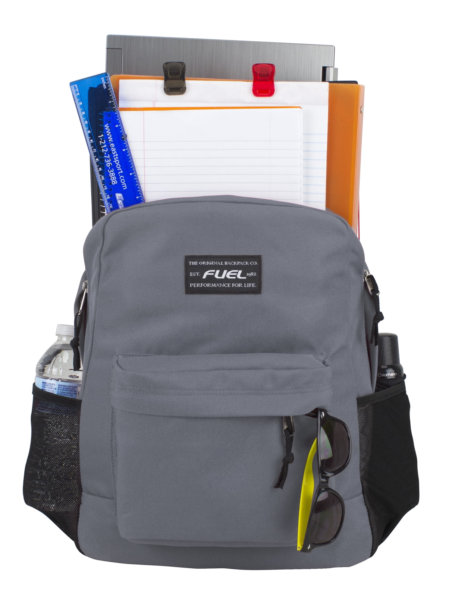 Fuel Unisex Legacy Everyday Classic Backpack, Gray
