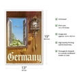 thumbnail image 2 of Germany - German Black Forest Cuckoo Clock - Vintage Travel Poster by William Ward Beecher c.1952 - Master Art Print (Unframed) 13in x 19in, 2 of 4