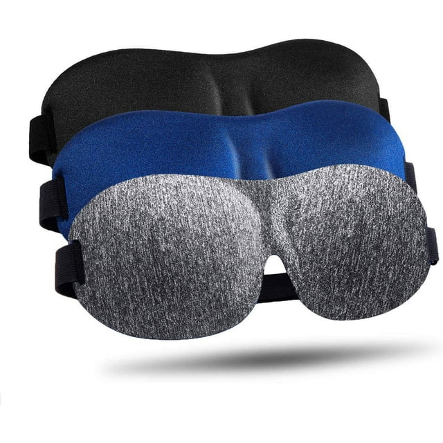 Xiangyi Sleep Mask for Side Sleeper, 100 Blackout 3D Eye Mask for