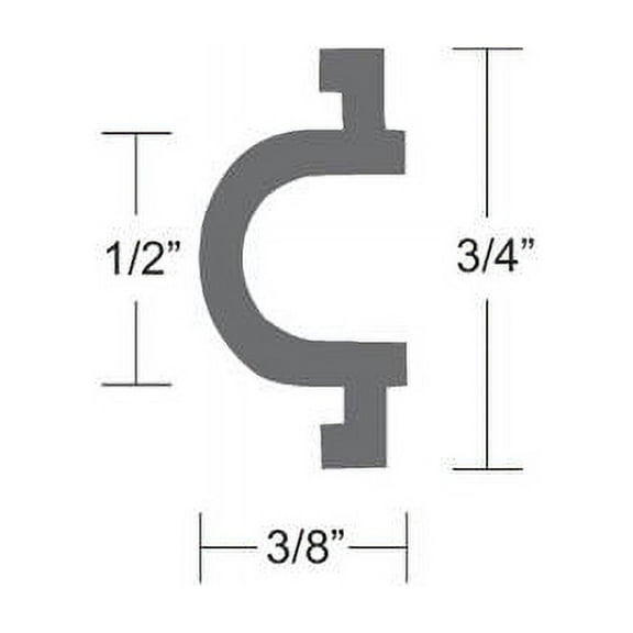 Taco Metals 50' Rub Rail Vinyl Insert V120334BKA50-1