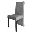 thumbnail image 4 of Castle Place Corduroy Contemporary Wooden Dining Chairs, Grey, Set of 2, 4 of 11