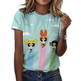thumbnail image 3 of The Powerpuff Girls Womens T-Shirt Round Neck Short Sleeve Tee Shirts Summer Breathable Tops Blouse M, 3 of 8