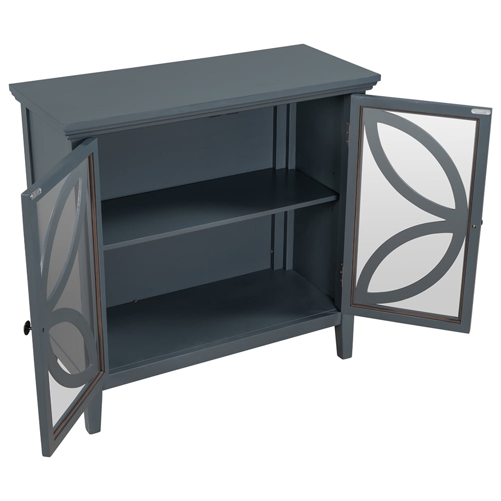 Private Jungle Accent Storage Cabinet Wooden Cabinet with Decorative transparent Door,Modern Sideboard for Entryway, Living Room,32 Inch,Navy Blue Private Jungle Accent Storage Cabinet Wooden Cabinet with Decorative transparent Door,Modern Sideboard for Entryway, Living Room,32 Inch,Navy Blue