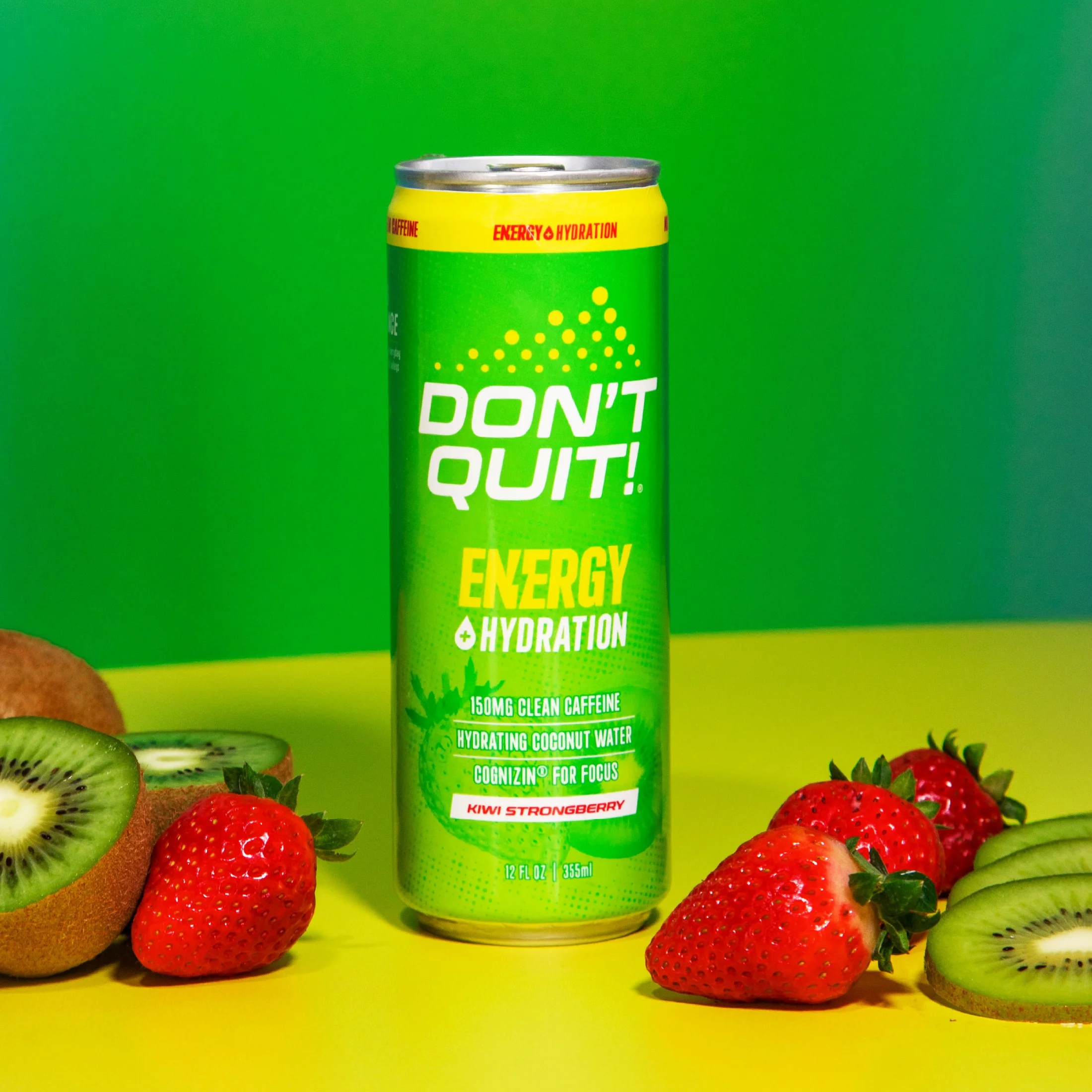 Don't Quit Clean Sports Energy, Kiwi Strongberry 12oz 12pk