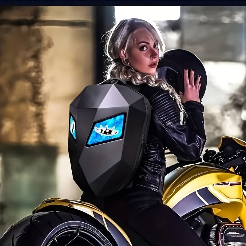 Motorcycle Backpack LED Backpack With Color Screen Hard Shell Large Capacity Walmart