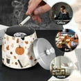 thumbnail image 4 of Yayeee Ashtray with Lid for Cigarette Smokeless Stainless Steel Home Ash Holder, Hand Drawn Pumpkin, 4 of 7
