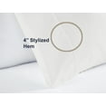 thumbnail image 2 of Dormir Fine Linen Set of 2 Pillow Cases, 100% Cotton, 400 Thread Count Sateen, King 20"x40", White, 2 of 5