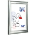 thumbnail image 4 of 4x5 Picture Frame – Silver Deluxe Poster Style 110-30, 1 Inch Polystyrene Moulding, Includes Glass and Backing –&nbsp;Wall Display Frame for Art, Posters, or Photos – Frame USA, 4 of 4