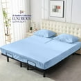 thumbnail image 2 of JS Sanders Collection 600TC Flex Head Queen Sheets for Sleep Number Bed - 100% Cotton 4 Pcs Split Head Queen Sheets for Adjustable Bed, 28 Inch Down Sheets Light Blue -18 Inch Deep Sheets, 2 of 8