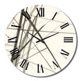 thumbnail image 4 of Designart "Contemporary Minimalist Black and White V III" Abstract Shapes Oversized Wall Clock, 4 of 5