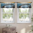thumbnail image 2 of LALILO Kitchen Curtain Valance Color Vibrant Colorful Brush Rod Pocket Window Curtain 52"x 18" Set of 2, 2 of 7