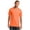 Neon Orange, variant on Port & Company Core Cotton V Neck Tee-L (Jet Black)