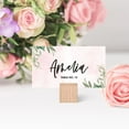 thumbnail image 3 of Koyal Wholesale Blush Pink Greenery Leaves Place Cards for Wedding Party Tables, Seating Name Place Cards, 60 Pack, 3 of 5