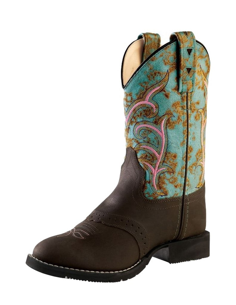 Old West Jama Old West Cowboy Boots Girls Kids Round 11.5 Child