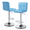 Light Blue, variant on NNYYS Adjustable Bar Stools Set of 2 PU Leather Swivel Counter Height Modern Square Island Barstool with Back for Kitchen Counter Chairs,Beige