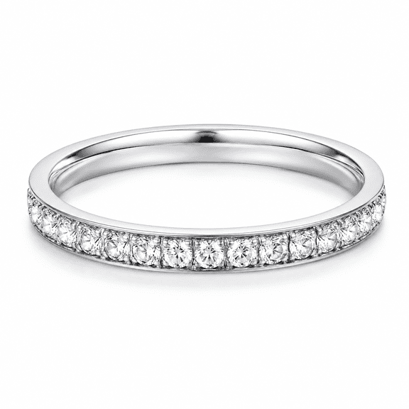 SADELU Women’s 3mm Clear Accent Band Ring, Stainless Steel Slim Ring, US Sizes 5–10, Minimalist Style Gift for Her