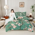 thumbnail image 4 of Manfei Cherry Blossoms Full Size Comforter Sets 3-Piece for Boys Girls,Pink Sakura Bedding Comforter Set,Japanese Style Lightweight Bedding Sets,Luxury Bedroom Decor, 4 of 8