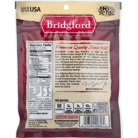 Bridgford Foods Bridgford Beef Jerky, 3 oz