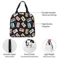 thumbnail image 2 of Kdxio Colorful Retro Tape Print Insulated Lunch Bag,Reusable Tote Lunch Box for Women Men,Leakproof Cooler Lunch Bags for Work Office Travel Picnic, 2 of 6